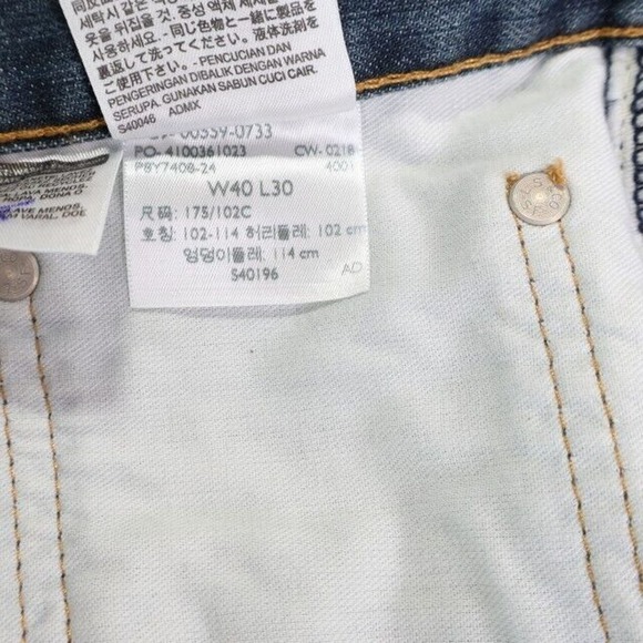 Levi 559 Jeans Mens 40x30 (Fits 42x30) Blue Relaxed Straight Fit - Picture 10 of 11